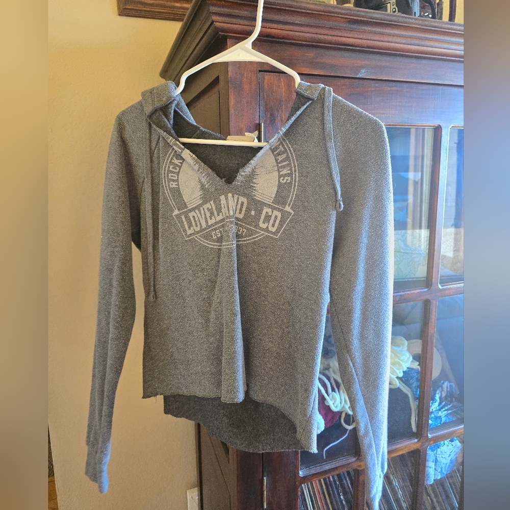Gray Loveland CO Hoodie Ski Apres Pullover